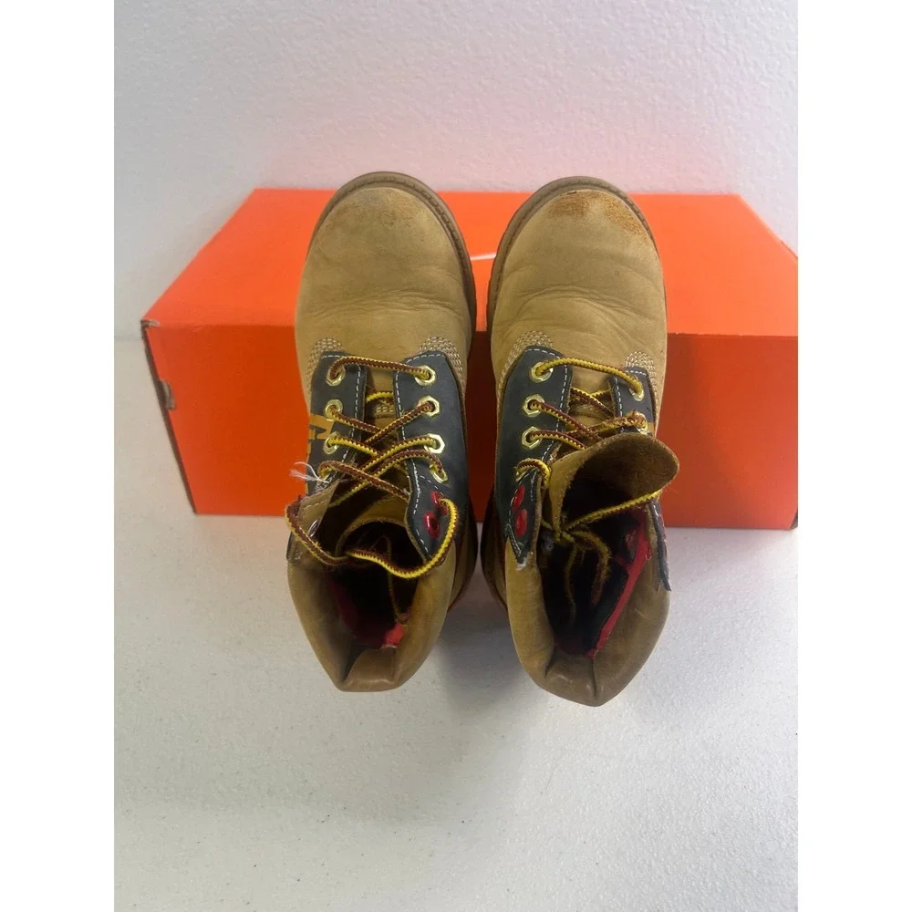 Timberland 6 Inch Premium Multi Color Block Wheat Size 13 Kids #2838
